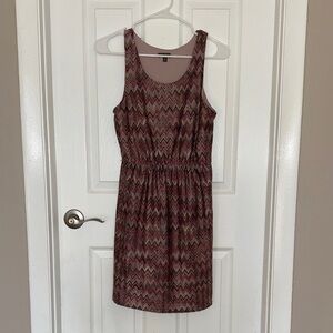 Lily Rose Zigzag Mini Dress in Pink and Black